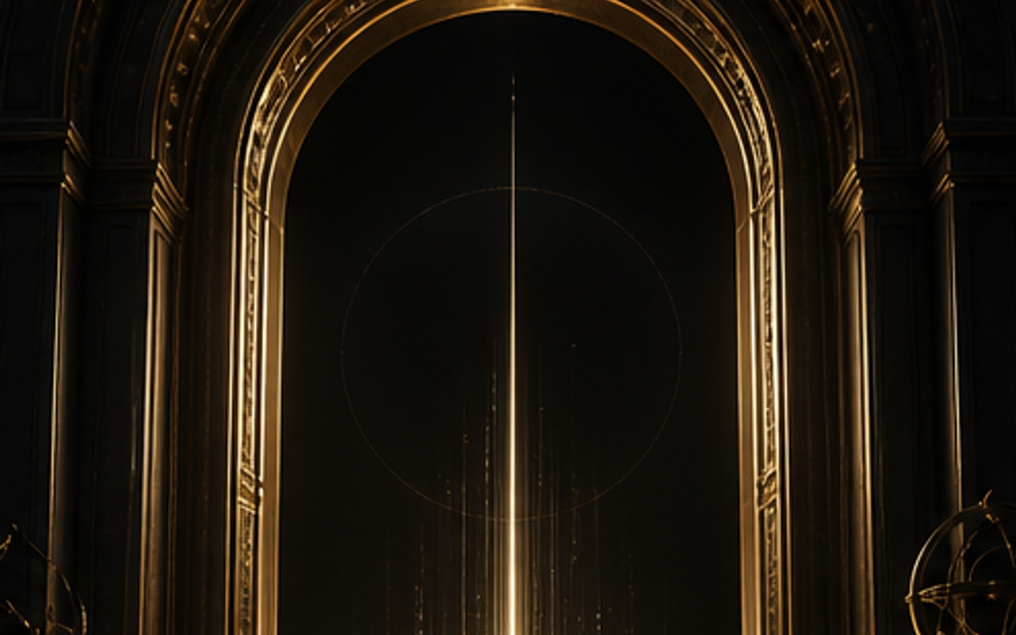 TYNEMA Portal Threshold in monumental gold and black